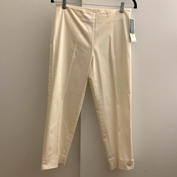 NWT Jones New York Cream Ankle Length Stretch Pant - Picture 1 of 5